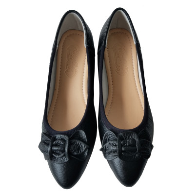 Giày Búp Bê Nữ Da Bò Thật BIGGBEN Cao 3 Phân BB135