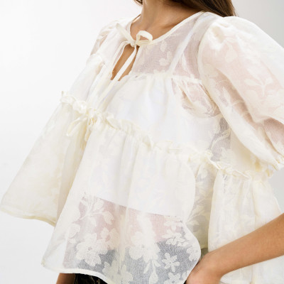 DOTTIE - Áo sương sớm - Trắng - T0978