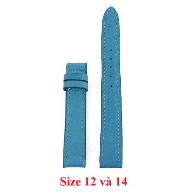  Dây đồng hồ da bò nhiều size màu xanh da HJ8111-25-39