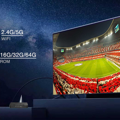 Android tivi box MAGICSEE N5 MAX X4 Ram 4G Android 11, S905X4, wifi 2 băng tần, bluetooth cài sẵn phim HD, truyền hình cáp miễn phí vĩnh viễn - Hàng nhập khẩu