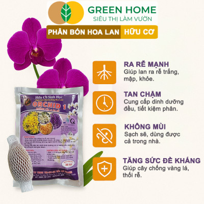 Phân Bón Lan Greenhome, Bao 36 Túi Lưới, Tan Chậm, Không Mùi Hôi, Dưỡng Lan Ra Rễ, Xanh Tốt, Dùng Tốt Cho Sen Đá, Kiểng