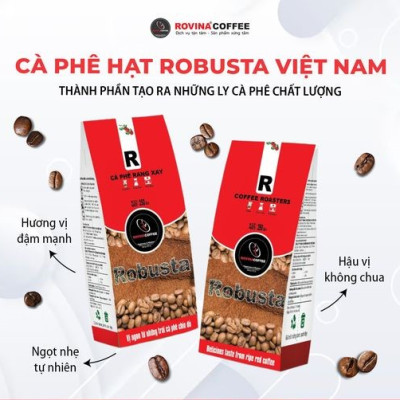 Cà Phê Robusta – Pha Phin – Gói 250gr ( Xay Sẵn) Hương Vị Cân Bằng Mùi Thơm Nhẹ, Vị Êm Thương Hiệu Rovina Coffee