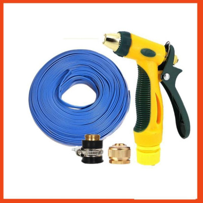 Bộ dây vòi xịt nước rửa xe, tưới cây tăng áp 3 lần,loại 15M (nối đồng nhựa đen) 206317