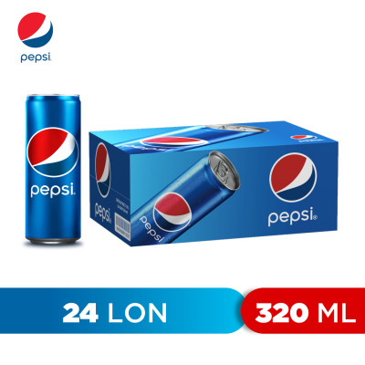 Thùng 24 Lon Nước Ngọt Có Gaz Pepsi lon xanh (320ml/lon)