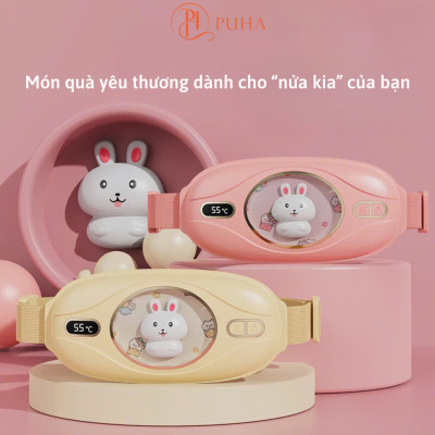 Máy chườm nóng hỗ trợ giảm đau bụng kinh PUHA, có 5 mức nhiệt, Pin 3600MAH , sạc UBS, món quà ý nghĩa tặng người yêu