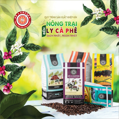 Cà Phê [SỐ 1 COFFEE] - Cà Phê Nguyên Chất GU CHUẨN Hương Vị Hài Hòa, Tinh Tế, Loại Cà Phê Rang Xay Pha Máy, Rang Theo Công Nghệ Hot Air Chất Lượng Ổn Định, Đồng Đều- Túi 500Gam