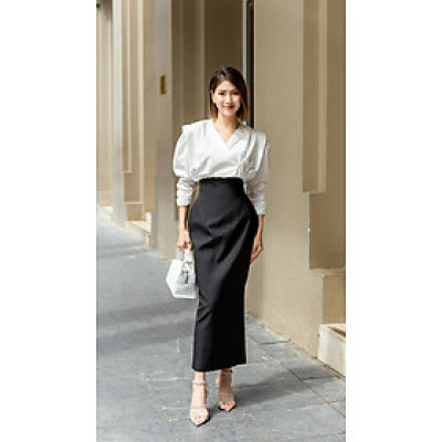 Chân váy cạp cao Tina thiết kế cao cấp WHITE CHIC