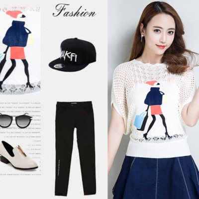 Áo Len Nữ Bốn Mùa Kiểu Cánh Dơi Họa Tiết Thêu Xinh AF_ALN010