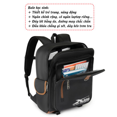 Balo laptop thời trang, balo học sinh cấp 3 Xbags Xb 3101