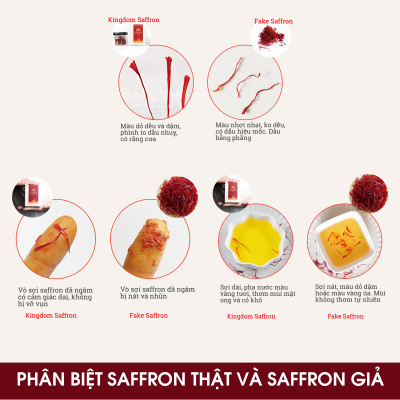 Combo nhụy hoa nghệ tây saffron Kingdom Herb chính hãng thượng hạng 1g x 2 hộp (tặng bình thuỷ tinh cao cấp, táo đỏ, nhíp gắp)