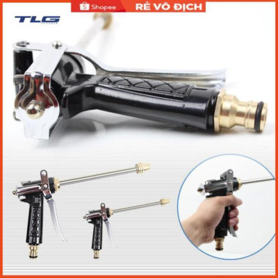 Bộ dây vòi xịt nước rửa xe, tưới cây . tăng áp 3 lần, loại 20m 206318 đầu đồng, cút+ tặng đai