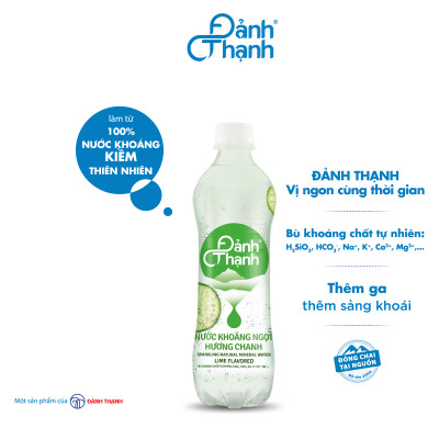 Lốc 6 chai Nước Khoáng Thiên Nhiên Có Ga Đảnh Thạnh Khoáng Chanh 430ml