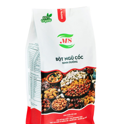 Ngũ cốc dinh dưỡng cao cấp  - MS - (1kg/2 gói) - Bột ngũ cốc tăng cân, lợi sữa - 18 loại đậu & hạt