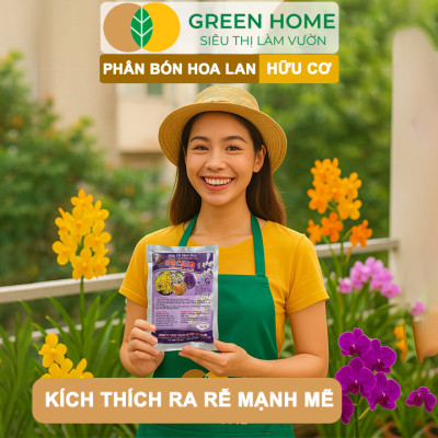 Phân Bón Lan Greenhome, 1 Tép, Túi Lưới, Tan Chậm, Không Mùi Hôi, Dưỡng Lan Ra Rễ, Xanh Tốt, Dùng Tốt Cho Sen Đá, Kiểng