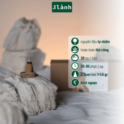 Nụ Thủ Công Đàn Hương 3 Lành Hộp 20 Nụ 100 % Tự Nhiên Tặng Kèm Đế Chăm, Không Hóa Chất, Xông Thơm