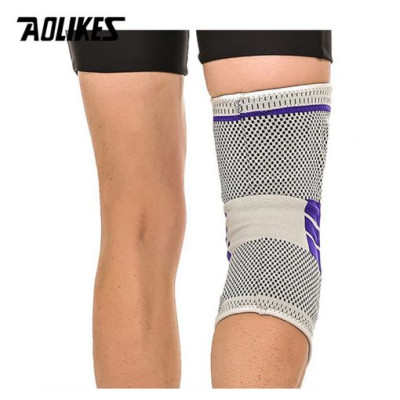 Đai bảo vệ đầu gối AOLIKES A-7721 trợ lực khớp gối với silicone đàn hồi sport knee protector