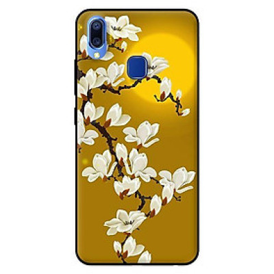 Ốp in cho Vivo Y95 Hoa Trắng Nền Vàng - Hàng chính hãng
