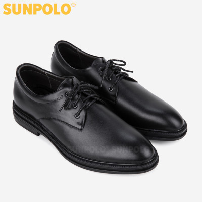 Giày Nam Da Thật Công Sở Buộc Dây SUNPOLO SPH296 (Đen, Nâu bò)