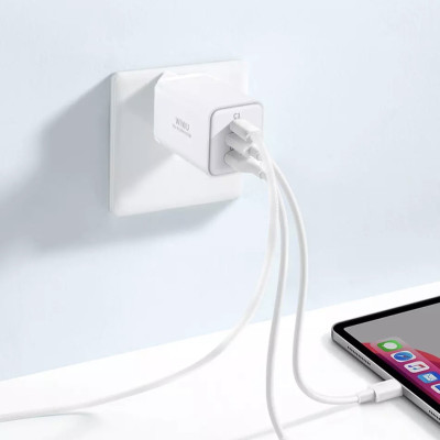 Củ Sạc Gan Fast USB C 3 trong 1 X-TR-259ACN Dành Cho Iphone, Máy Tính Xách Tay, Samsung Hỗ Trợ Sạc Nhanh - Hàng Chính Hãng