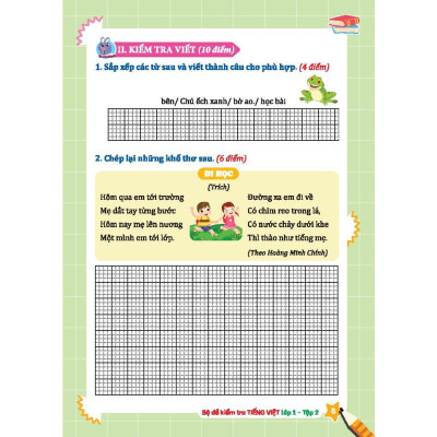 Sách - Bộ Đề Kiểm Tra Tiếng Việt Lớp 1 - Tập 2 - Minh Thắng