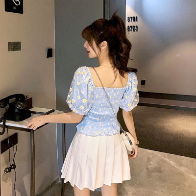 Áo trễ vai phong cách hàn quốc QK11 - Áo trễ vai nữ tay phòng hàn quốc