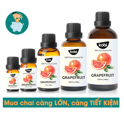 Tinh Dầu Bưởi Kích Thích Mọc Tóc Kobi, Hỗ Trợ Trị Rụng Tóc, Chăm Sóc Tóc Chắc Khỏe (100ml) - Tinh Dầu Thiên Nhiên Nguyên Chất, Cũng Thích Hợp Dùng Với Đèn Xông Và Máy Khuếch Tán Giúp Giảm Stress, Xua Đuổi Côn Trùng Và Khử Mùi Hiệu Quả