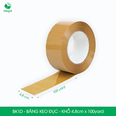BK1D -  Băng Keo Đục - 4.8cm - Block 6 cuộn/kg - Bộ 6 cuộn băng dính đục đóng thùng hộp carton