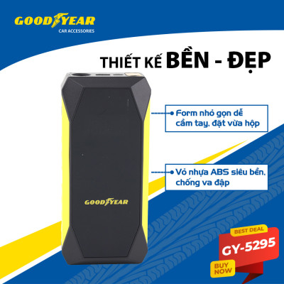 Bộ Kích Bình Cho Xe Hơi 500A GOODYEAR GY-5295 Đa Chức Năng Sạc Dự Phòng 10000mAh Đèn LED Khẩn Cấp - Hàng Nhập Khẩu