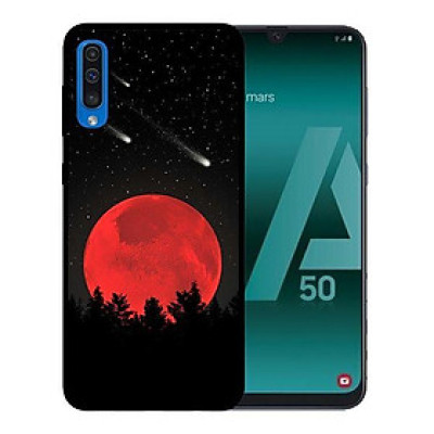 Ốp lưng in cho Samsung Galaxy A7 2018 mẫu Mặt Trăng Đỏ - Hàng chính hãng