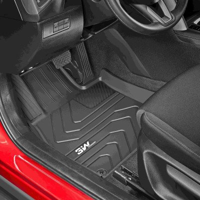 Thảm lót sàn xe ô tô MAZDA CX5 2012- đến nay Nhãn hiệu Macsim 3W chất liệu nhựa TPE đúc khuôn cao cấp - màu đen