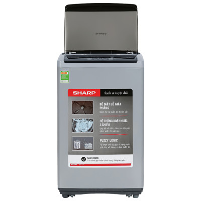 Máy giặt Sharp 7.5kg ES-Y75HV-S 5 chương trình giặt - Hàng chính hãng (Chỉ giao HCM)