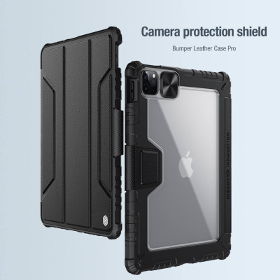 Bao da dành cho iPad iPro 11 (2021) M1 hàng chính hãng Nillkin Bumper Leather có nắp bảo vệ camera