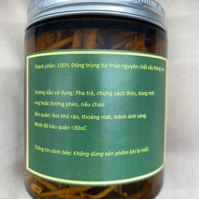 Đông trùng hạ thảo sấy thăng hoa hũ 10g tăng cường sức khỏe sức đề kháng
