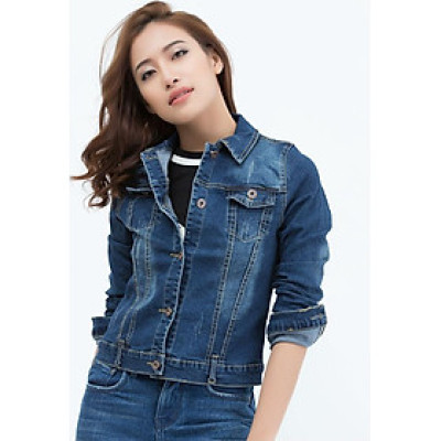 Áo Khoác Jean Nữ Titishop NT30 - Xanh