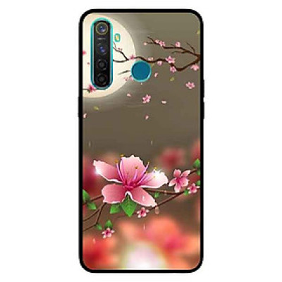 Ốp Lưng in cho Realme 5 Mẫu Ánh Trăng Hoa Đào - Hàng Chính Hãng