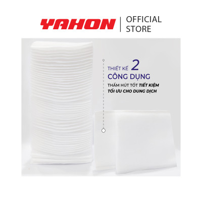 Combo Bông Tẩy Trang POP-PUF 2 Công Dụng Bao Zipper, 90 Miếng/Bao