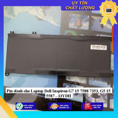 Pin dùng cho Laptop Dell Inspiron G7 15 7588 7353, G5 15 5587 - 33YDH - Hàng Nhập Khẩu New Seal