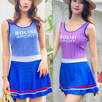 Đồ Bơi Nữ Một Mảnh Kín Đáo Kiểu Váy Thể Thao ATI32 MayHomes Women One-Piece Swimwear