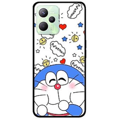Ốp lưng dành cho Realme C35 mẫu Đô-rê-mon Nền Trắng