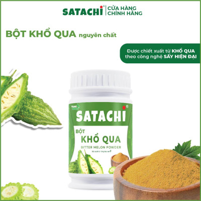 Bột Khổ Qua nguyên chất SATACHI. Tăng cường thị lực, thanh lọc cơ thể, tốt cho người tiểu đường. Hộp 258g