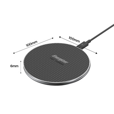 Đế sạc không dây Energizer Qi 15W WCP107, bảo hành 12 tháng 1 đổi 1 - Hàng chính hãng