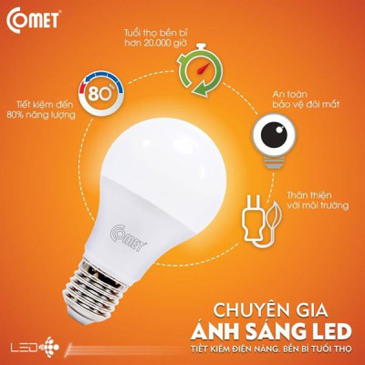 Bóng đèn Led Bulb Comet CB01F0096 công suất 9W ánh sáng trắng
