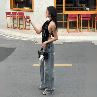Quần Jean Ống Rộng Classic Carolina Blue Aaa Jeans