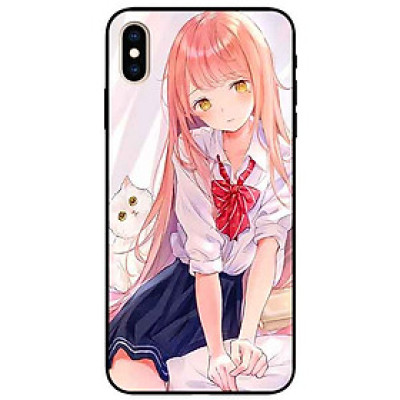 Ốp lưng in cho Iphone Xs Max Mẫu Cô Gái Sơ Mi Trắng
