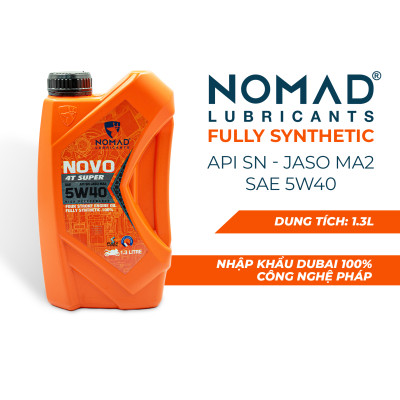 Nhớt Xe Máy Tổng Hợp Toàn Phần NOMAD Chai 1.3L 5W40-SN-MA2 Cho Exciter, Winner, Raider, Motor PKL
