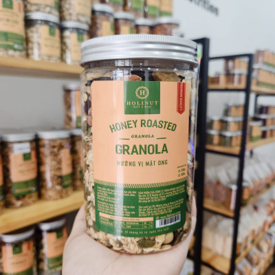 Ngũ Cốc Granola Nướng Vị Mật Ong Hạt Nhập Khẩu - thương Hiệu Holinut/500gram