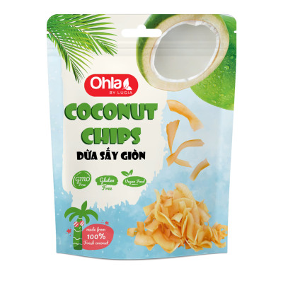 Combo siêu hời 2: 5 túi dừa sấy giòn 50g