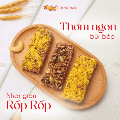 Thanh gạo lứt chà bông/rong biển mix hạt Mailey Túi 150g - Bánh gạo lứt ăn kiêng hỗ trợ giảm cân