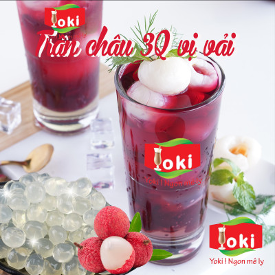 Combo Trân châu 3Q hương vải Yoki và Trân châu 3Q hương xoài Yoki