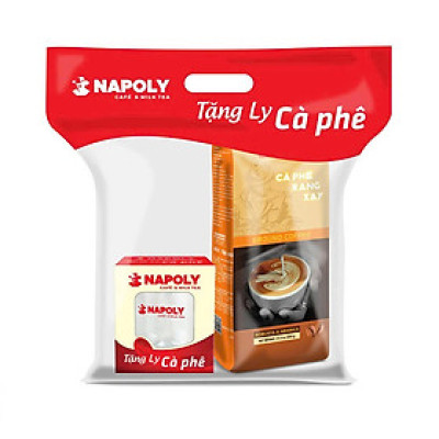 Cà Phê RANG XAY Napoly Coffee Robusta & Arabica Nguyên Chất, Rang Mộc, Đắng Dịu, Thơm Nồng Dành Cho PHA PHIN - Túi 500gr